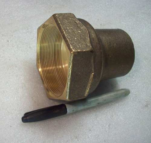 HM/JJ  2" COPPER SWEAT CAST BRASS ADAPTER FITTING (SEE PHOTOS) FOR DIMENSIONS