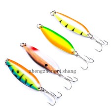4pcs/set 7.2cm/18g Large Spoon Spinnerbaits Metal Fishing Lures Bass Tackle
