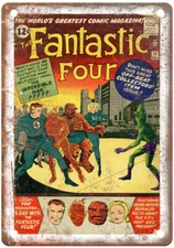 Vintage Comic Book Cover fantastic four 11 1963 Retro Look Metal Sign J2570