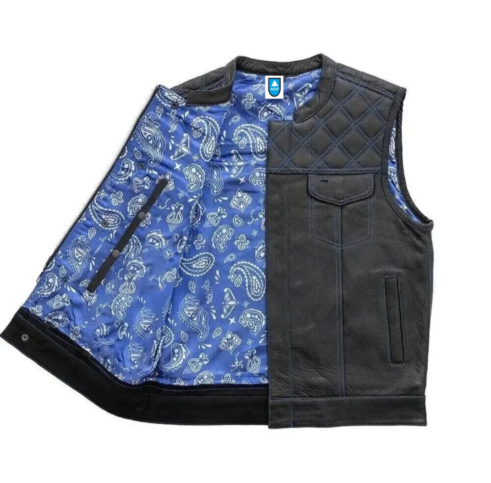 Vest Leather vest Men's leather vest Biker vest 100% Genuine lather vest ARIF S