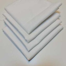 4 White Muslin Squares 100% Cotton Baby Soft Swaddle Cloths Nappy Bibs 50x 50cm