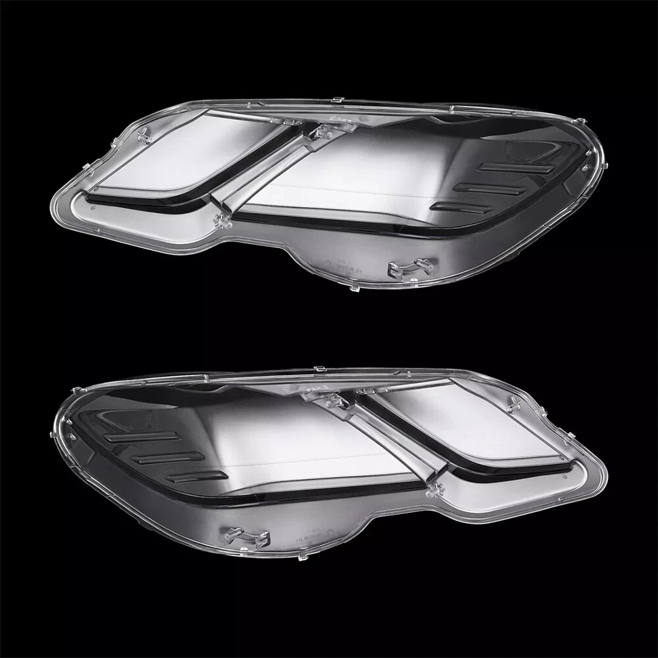 Par de cubiertas de lente de faros para Mercedes Benz Clase E 2009-2013 W212 E350 E500 Foto 4 de 4