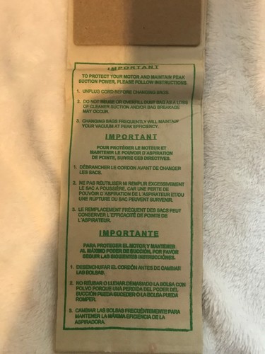 Royal Dirt Devil Type D Vacuum 5 Bags Filter Paper Treated With Bactrastat - Picture 5 of 9