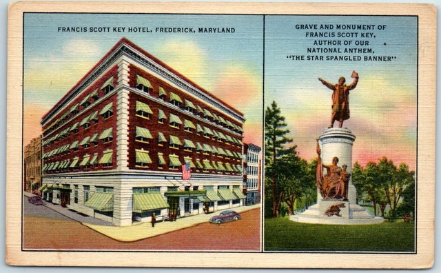 [SOLD] Frederick, Maryland Postcard FRANCIS SCOTT KEY