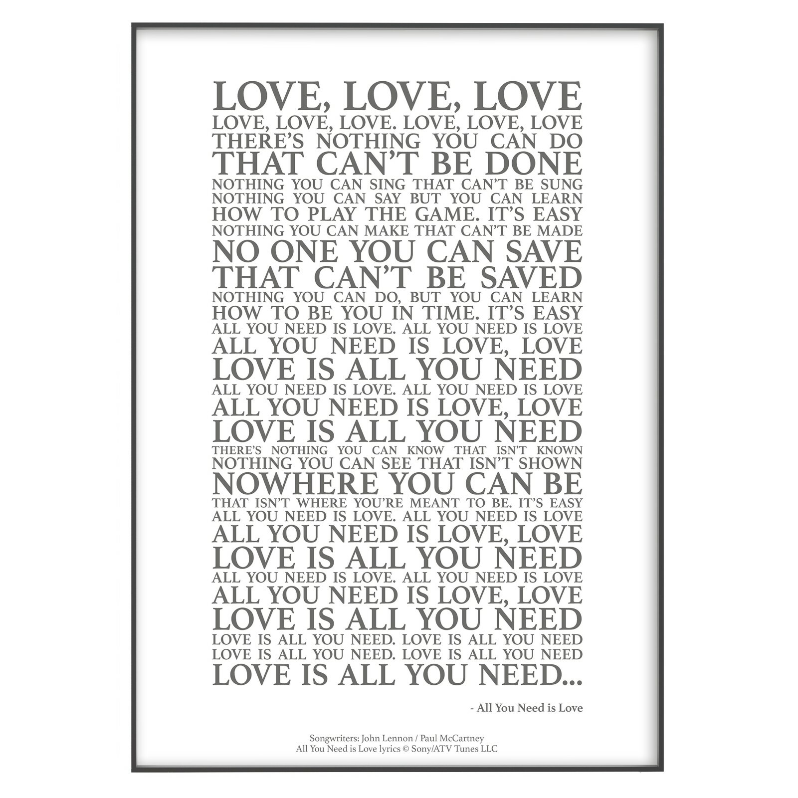 The Beatles – All You Need Is Love Lyrics