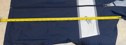 Nike Sportswear Blue With White Full Zip Windbreaker Jacket Large 14-16 Boys - Picture 9 of 11