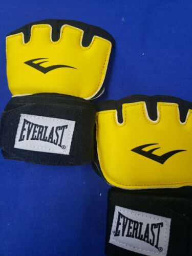 Everlast EverGel Hand Wraps Black/Yellow Size S / M Medium to Small 120"