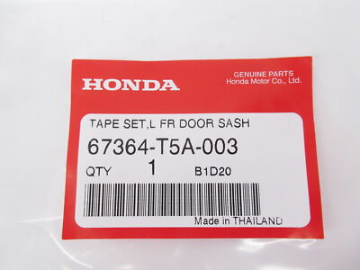 Genuine OEM Honda 67364-T5A-003 Driver Front Black Out Tape Set