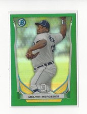 2014 Bowman Chrome Prospects Green Refractor #BCP68 Melvin Mercedes Tigers /75 
