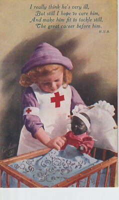 UNITED KINGDOM 1917 CROCEROXINE CARING FOR HER DOLL 