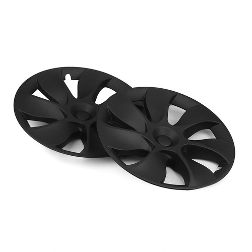 1 Set Matte Black Hub Cap Hubcap Wheel Cover For Tesla Model Y 2020-2024 2021 - Picture 12 of 19