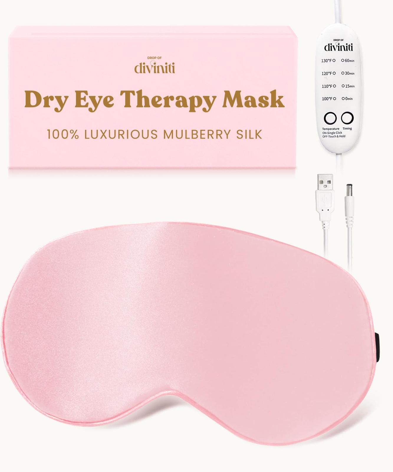 Heated Eye Mask for Dry Eyes Stye Relief Sinus Pain Electric Warm Compress Therapy  -image