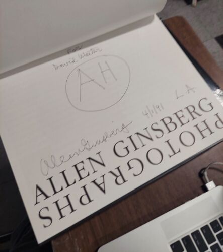 1990 FIRMATO + Allen Ginsberg Photographs Copertina Rigida Libro 1a ED - Foto 1 di 1