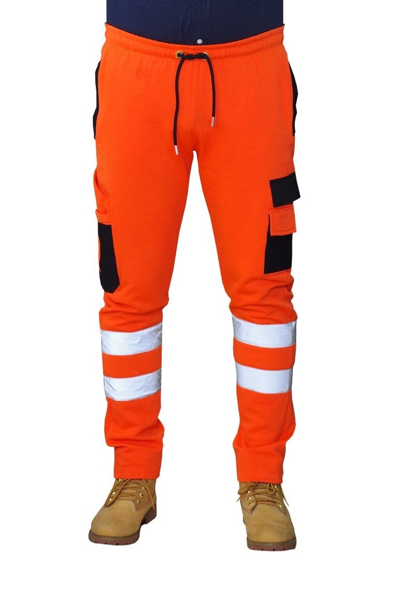 Pantalones de trabajo de vellón de alta visibilidad para hombre cinta de alta visibilidad de vellón grueso