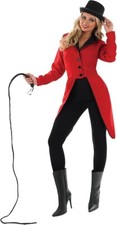 Womens Circus Ringmaster Jacket Ladies Lion Tamer Costume S - XXL Halloween