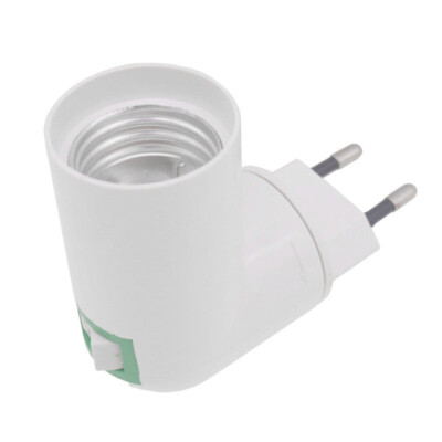 1x E27 Sockeladapter mit Schalter Lampenfassung für Lampenfassung EU-Stecker