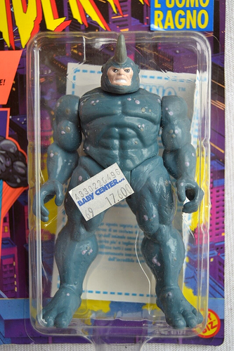SPIDER-MAN. RHINO. villain. 1996 Toy Biz. mint in box - Foto 7 di 7