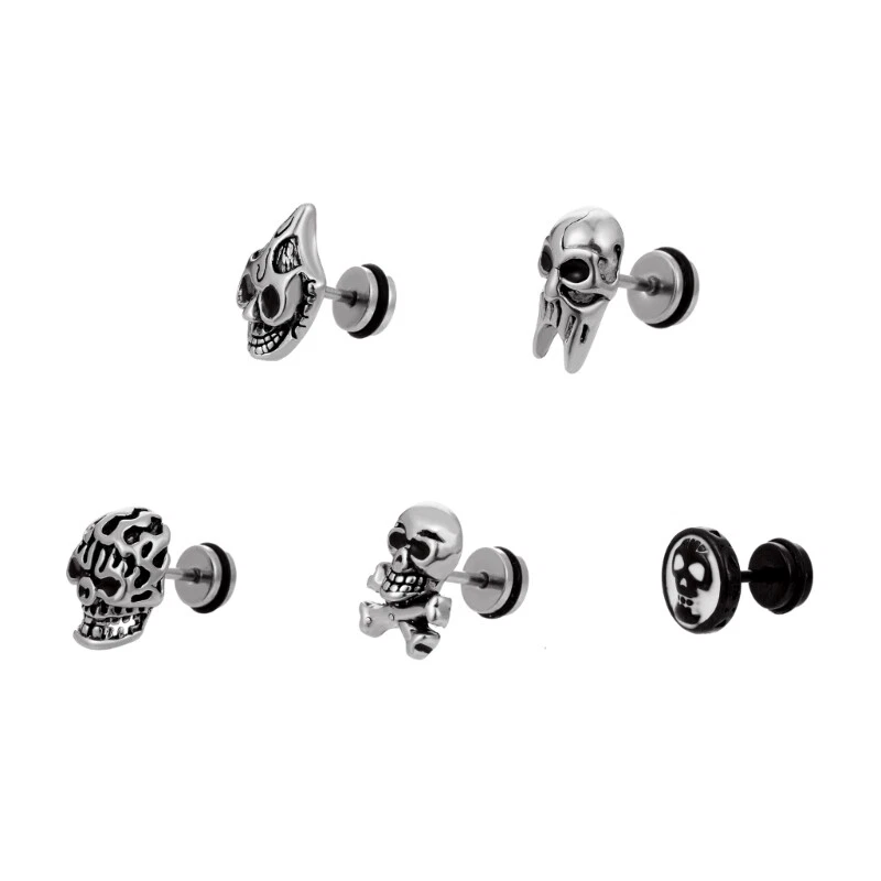 Black cheap rock earrings