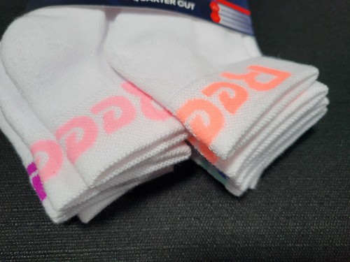 Reebok Girls Cushioned Quarter Performance White 6 Prs Socks SZ 8.5-2 - Picture 2 of 7