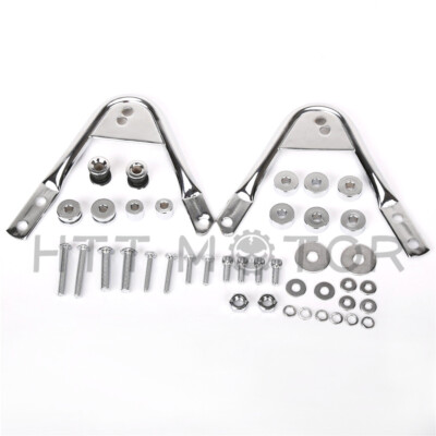 Detachable Two-Up Tour Pack Mount Luggage Rack Docking For Harley