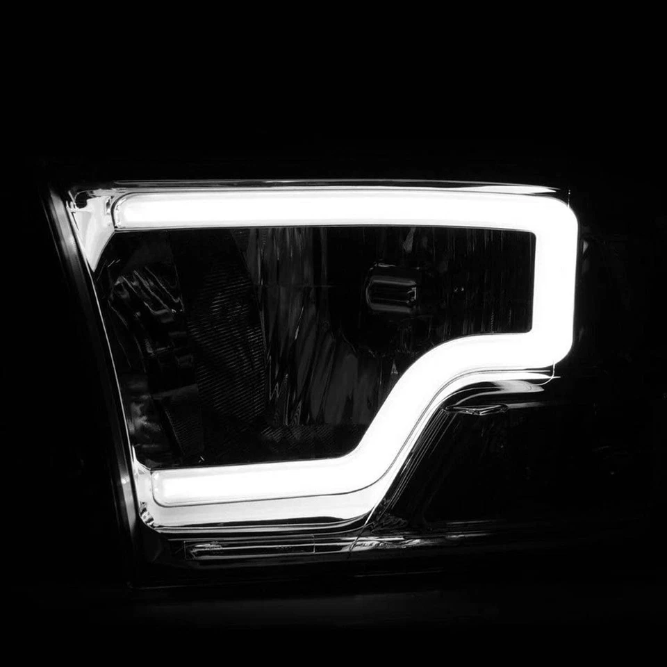 Faros de cristal ANZO 2009-2018 Ram 1500/2500/3500 con barra de luz carcasa cromada Foto 4 de 4