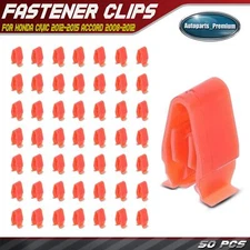 50Pcs 8mm Nylon Door & Interior Trim Panel Retainer Clips for Honda Civic Accord