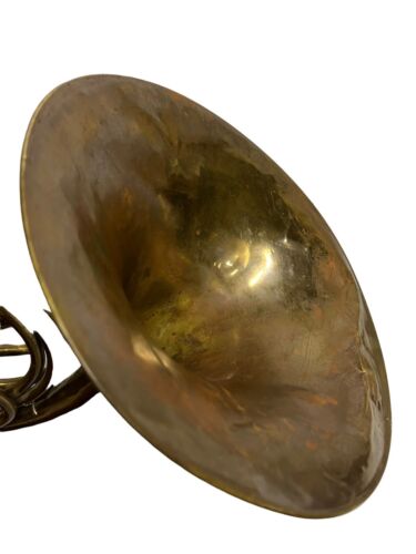 antike französische Hörner Messing Musikinstrument graviert Alexander - Bild 11 von 16