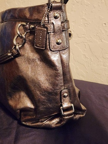 Coach Brooke F17165 Hobo Soft Pebbled Bronze Leather Handbag Purse Satchel Bag - Bild 6 von 12