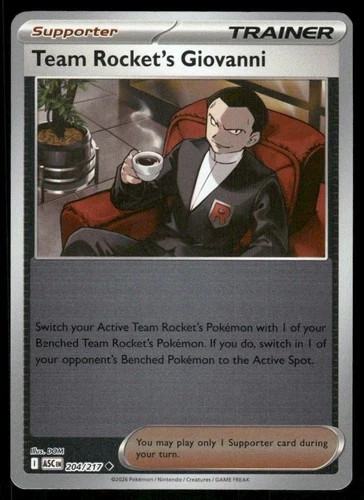 Team Rocket's Giovanni 204/217 Ascended Heroes Reverse 