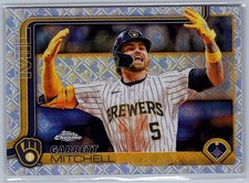 2025 Topps Chrome Logofractor Edition Garrett Mitchell #28 Milwaukee Brewers