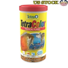 Tropical Color Flakes Fish Food Clear Water Active Life Formula Nutrition New