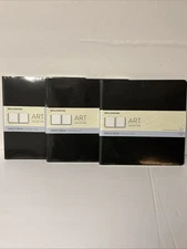 Moleskine Art Collection Sketch Album Black -NEW - Lot Of 3 - 88 Pgs - 7.5 X 7.5