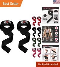 Cotton Weightlifting Straps with Neoprene Padding for Ultimate Comfort