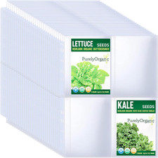 30 Pack 120 Pockets Seed Packet Binder Sleeves, Garden Seed Storage Organizer