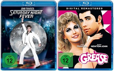 Saturday Night Fever + Grease / 2x John Travolta im Set # BLU-RAY-NEU
