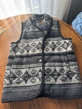 VTG Woolrich Mens XL Wool Blend Vest Aztec Print Made In USA