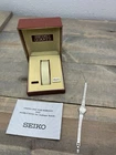 Seiko Watch Women 17mm Silver Oval 1400-7389  Vintage need battery READ!