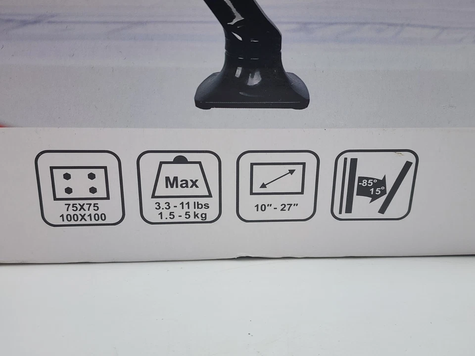 Fleximount Single Monitor Arm Desk Mount 10"-27" Model M01 - Image 4 of 4