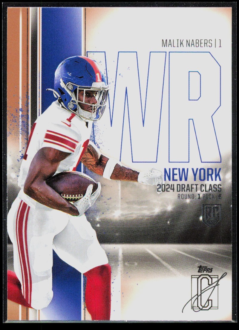 2024 Topps Signature Class Bronze Malik Nabers Rookie New York Giants #159
