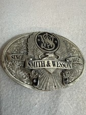 Smith & Wesson Belt Bergamot J-300 Eagle Logo Serialized Used Worn Belt Buckle