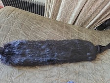 Fur trim for hood, black Faux collar, trim fox hood,black fur trim 39 10"