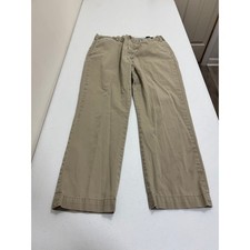 Polo Ralph Lauren Mens Khaki Tan Cotton Twill Straight Leg Chino Pants 36/30