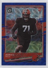 2020 Panini Donruss Optic Rookies Blue Scope Prizm Jedrick Wills #119 1r9c