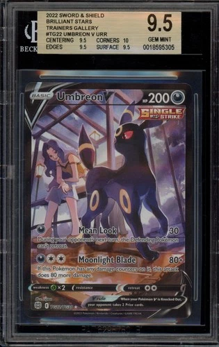 Pokemon Umbreon V Brilliant Stars Trainer Gallery Full Art #TG22 BGS 9.5