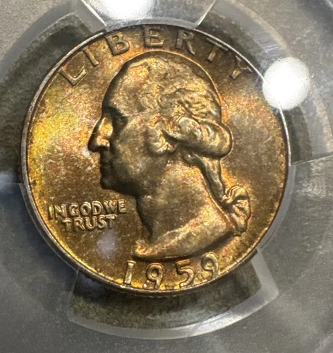 1959 Washington Quarter. MS66! Toned!