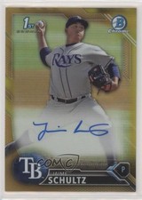 2016 Bowman Chrome Prospects Gold Refractor 36/50 Jaime Schultz Auto 0wq