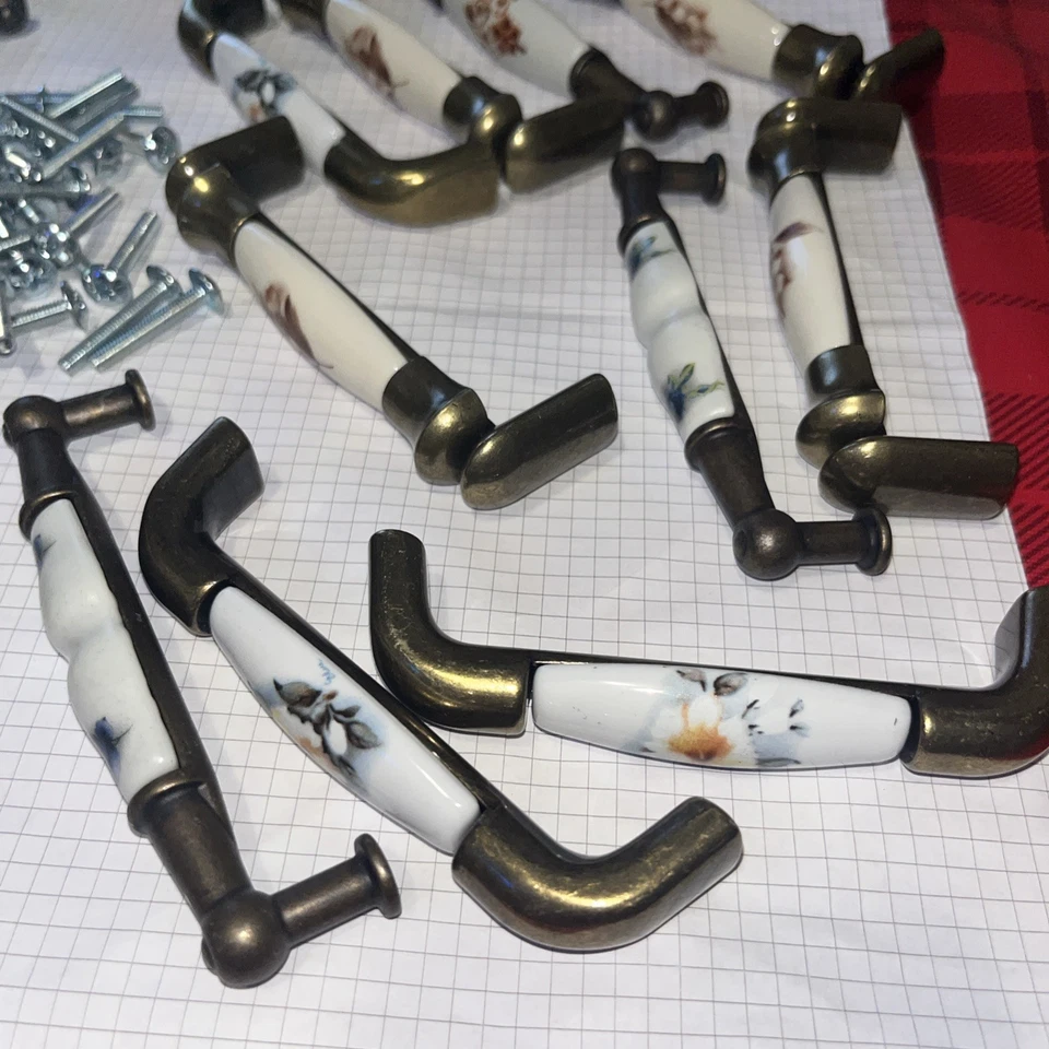 Lotto Di 24 Maniglie X Mobili In Zama-ottone-bronzo  - Immagine 4 di 4