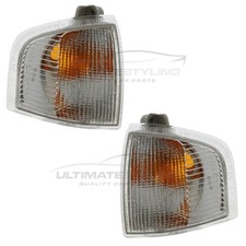 Front Indicator Lights Lamps Ford Escort Mk4 1986-1990 Clear 1 Pair Left & Right