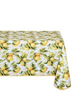 Gartentischdecke Tischdecke Tischtuch Zitrone Motiv 140x240 cm wei&szlig; gr&uuml;n Deko
