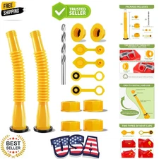 Gas Can Spout Replacement, Anti-Spill Gas Can Nozzle Replacement, 2-Kit Upgra...